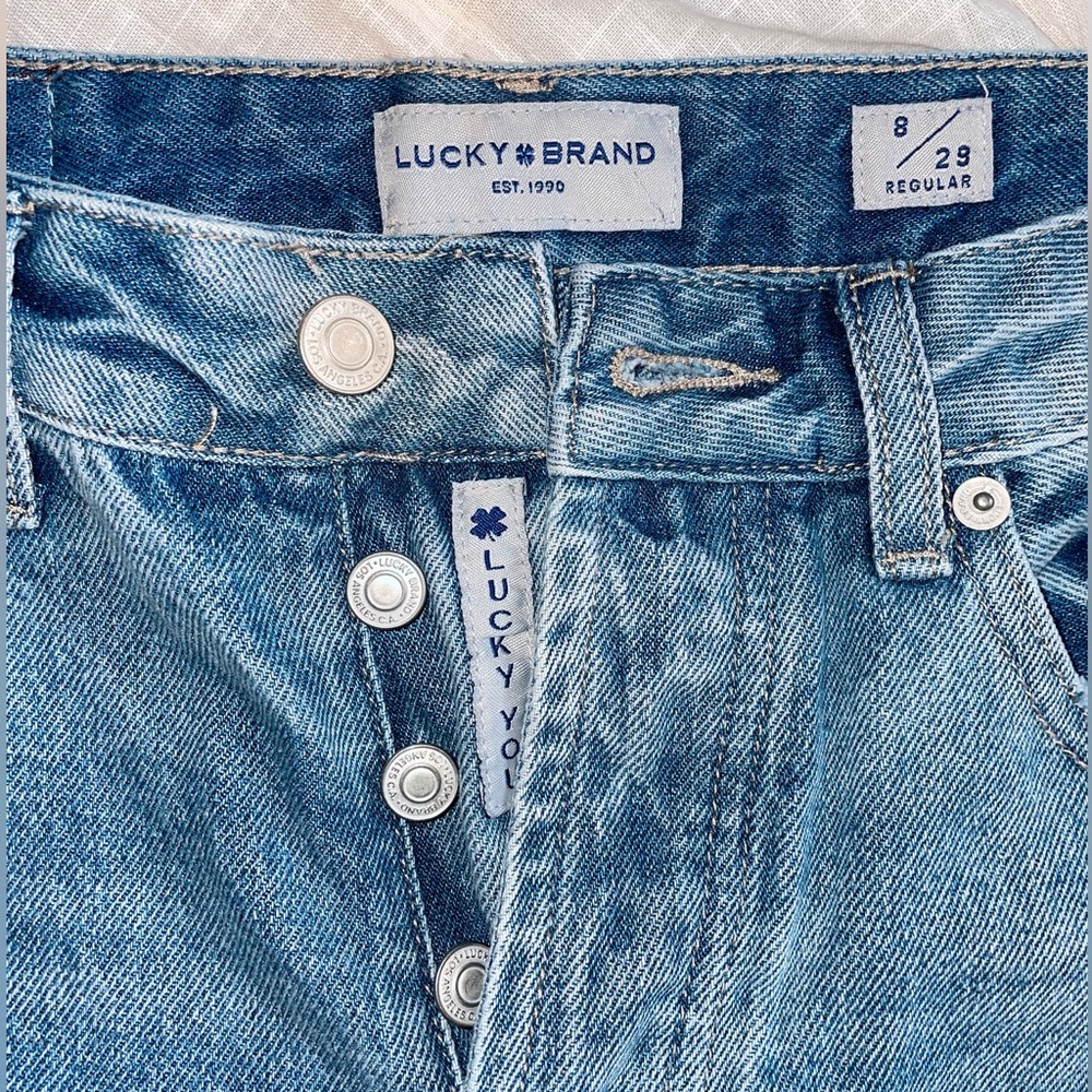 Lucky Brand high rise 90s, medium wash denim - Picture 4 of 6